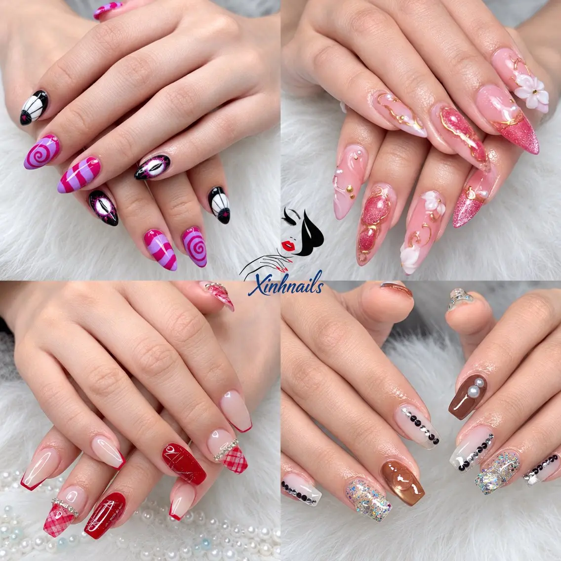 ネイル 長さ出し ジェルネイル スカルプネイル ネイルチップ xinh nailsのネイルデザイン