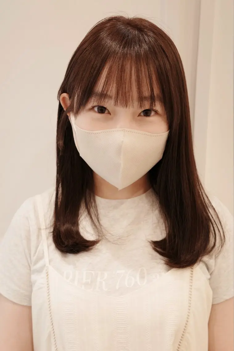 ミディアム カラー ショコラグレージュ グレージュ mayu🤍 透明感カラーのヘアスタイル
