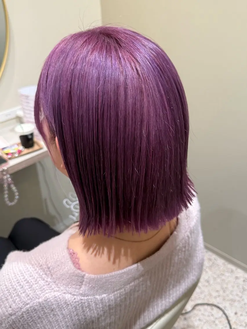 【minimo限定💛】🩵全頭ブリーチ+🩷全体カラー+カット✂︎+Qtrの写真
