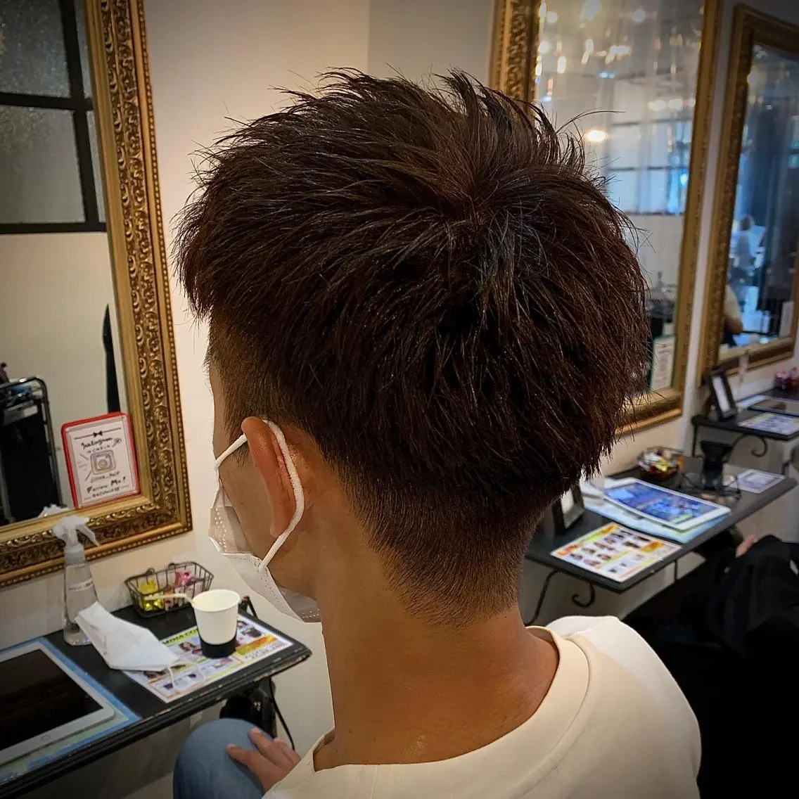 ショート メンズ モヒカン メンズ特化/パーマ/ メッシュ/竜成のヘアスタイル