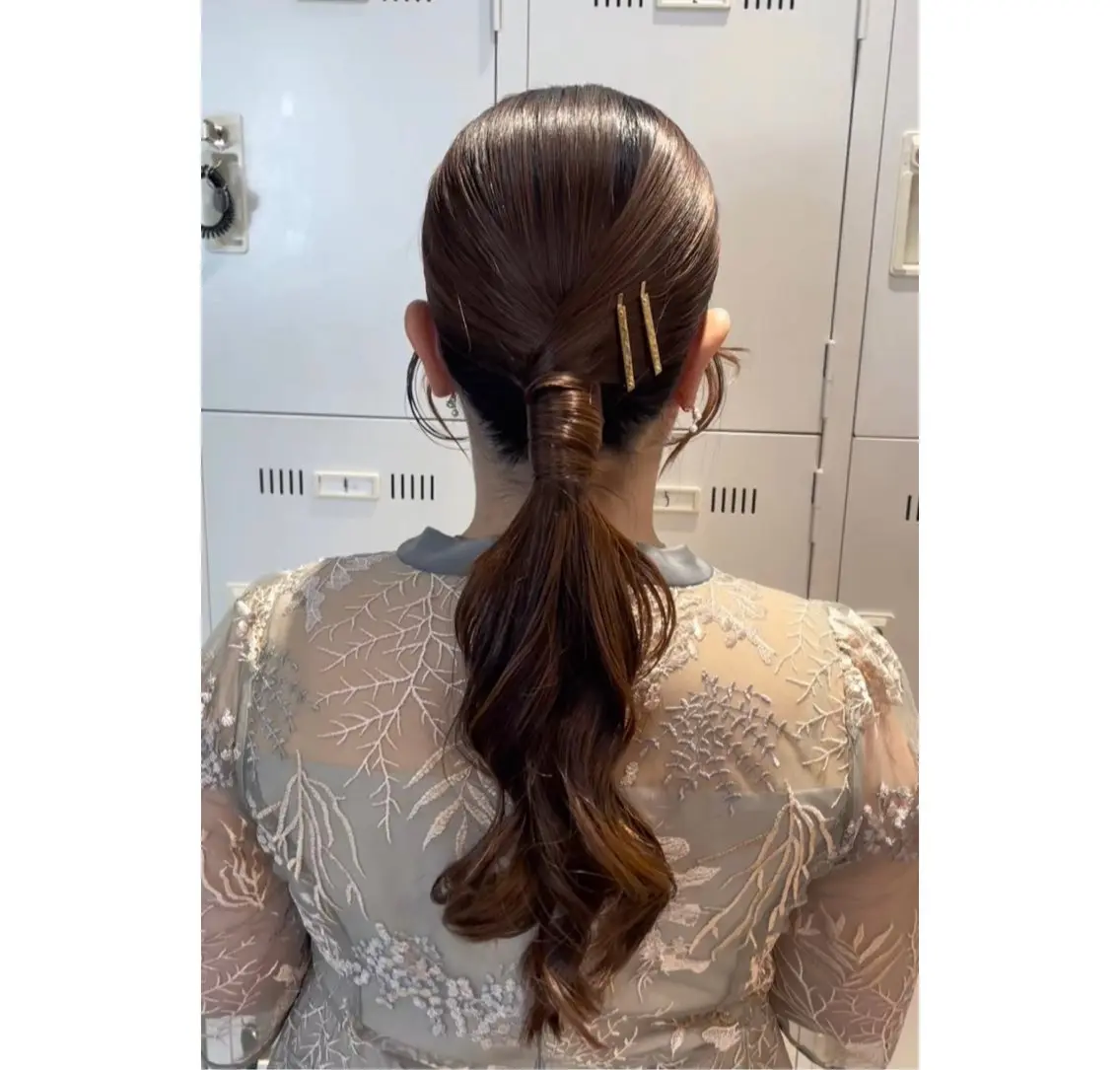 ロング ヘアアレンジ 土山 咲々乃のヘアスタイル
