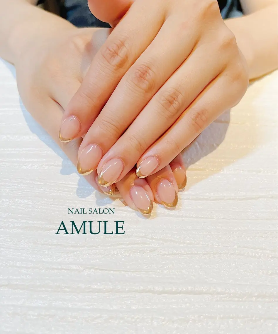 ネイル フレンチネイル ミラーネイル ワンカラーネイル ハンドネイル NAILSALON AMULEのネイルデザイン