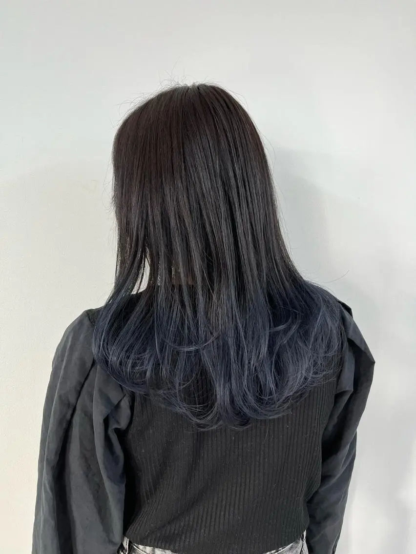 新規【垢ぬけガール】🐬じゅわっと発色グラデーションカラー🩵(ブリーチ1回+オンカラー)¥19020→¥10000の写真