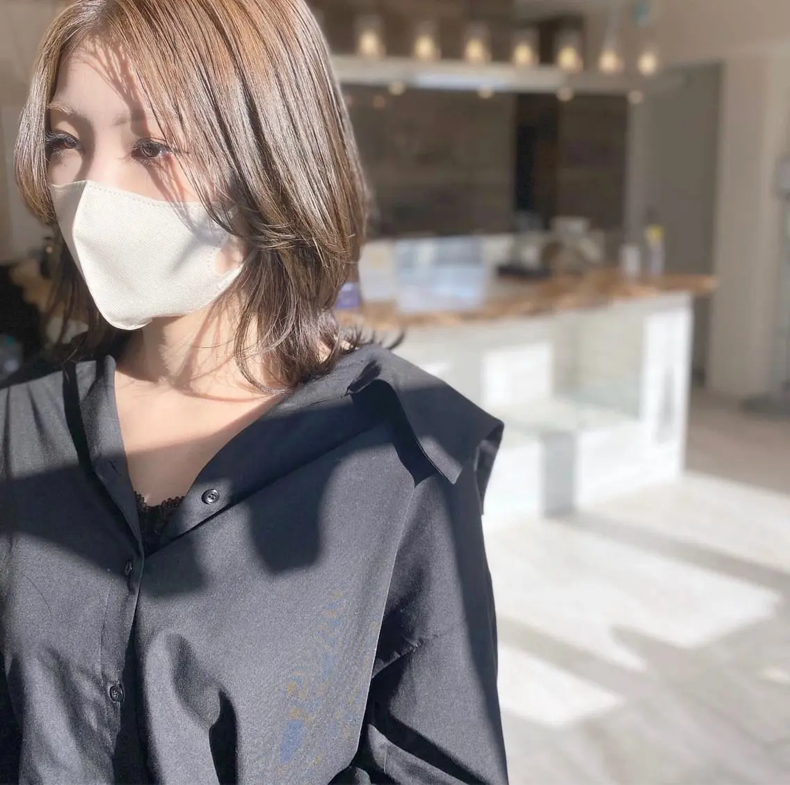 ミディアム カラー 渋谷 縮毛矯正 髪質改善 今泉ひろきのヘアスタイル