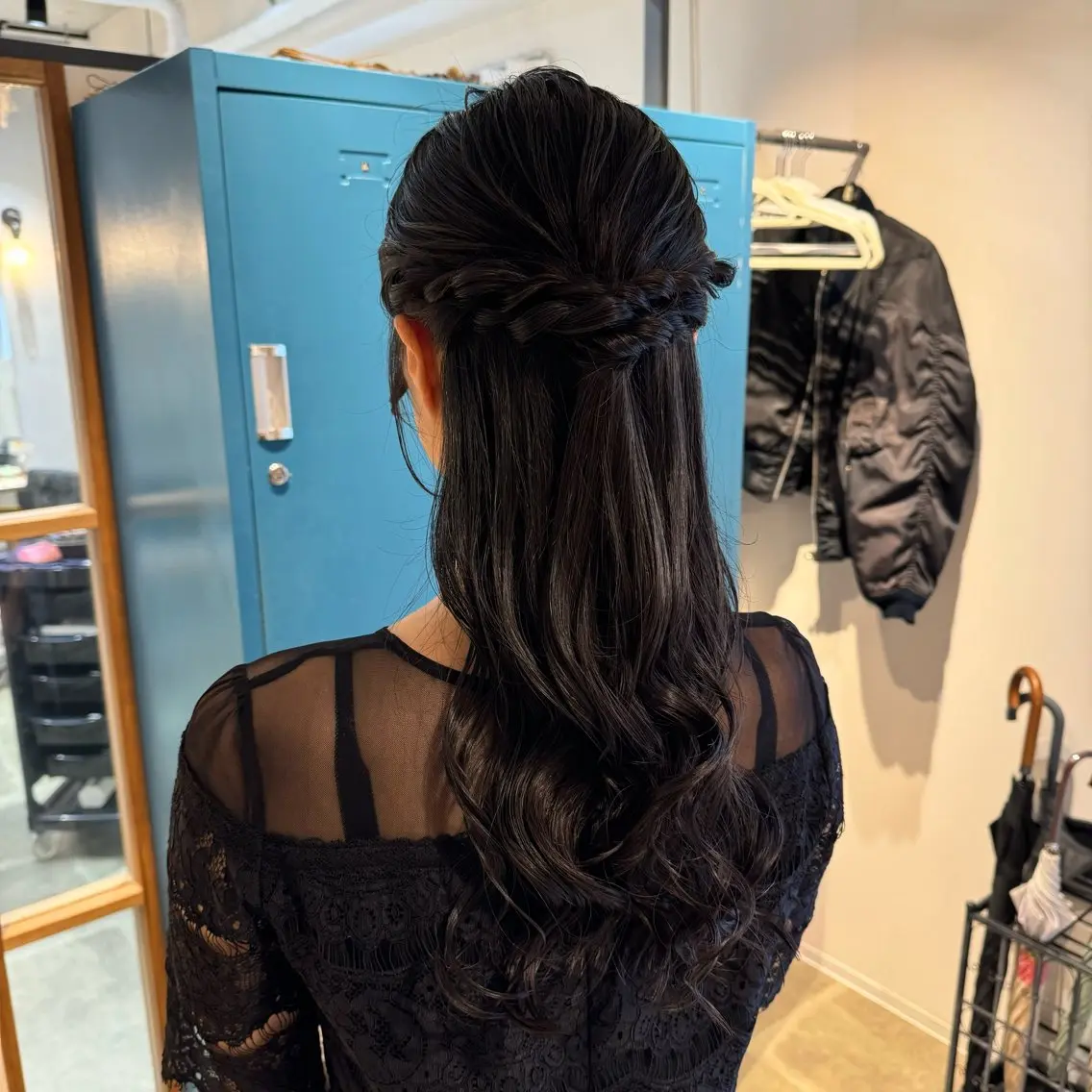 ヘアアレンジ ハーフアップ 柴藤 れもんのヘアスタイル