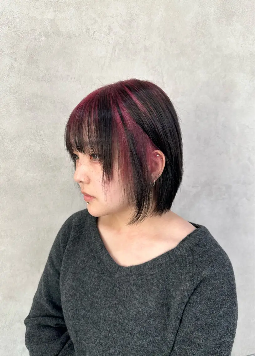 ミディアム カラー ヘアアレンジ 境町/透明感カラー/ レイヤー/中茎涼太のヘアスタイル