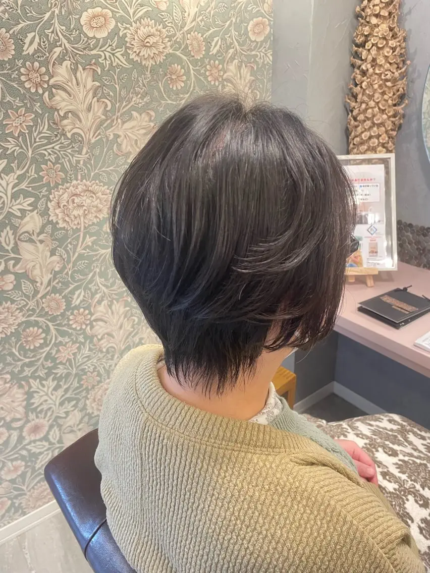 ショート ショートボブ ボブ ショートヘア hair make echo滿木あい花のヘアスタイル