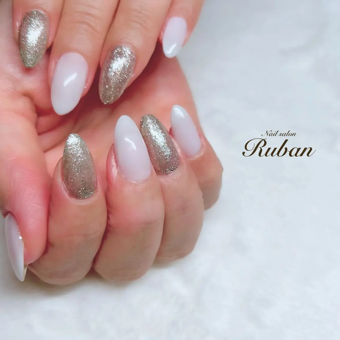ネイル ラメ(グリッター) ワンカラーネイル シンプルネイル Nail salon Rubanのネイルデザイン