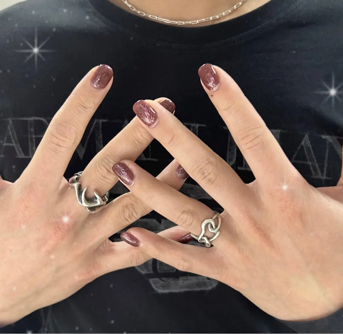 ネイル メンズネイル 赤色 ハンドネイル Best Nail Yu🎀🫧のネイルデザイン