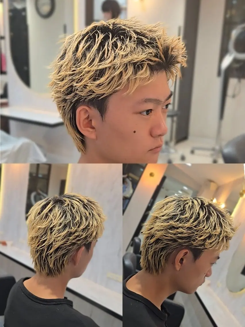 メンズ ショート スパイキーショート ショートヘア カット ヘアセット LEN名古屋/パーマ 海外ヘア/メンズ特化のヘアスタイル
