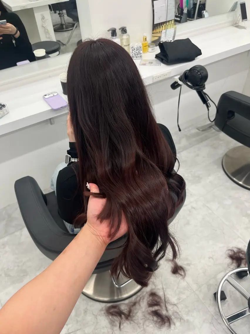 カラー ヘアカラー トリートメント ヘッドスパ ヘアセット 🍒暖色ダブルカラー /FUKA🍒のヘアスタイル