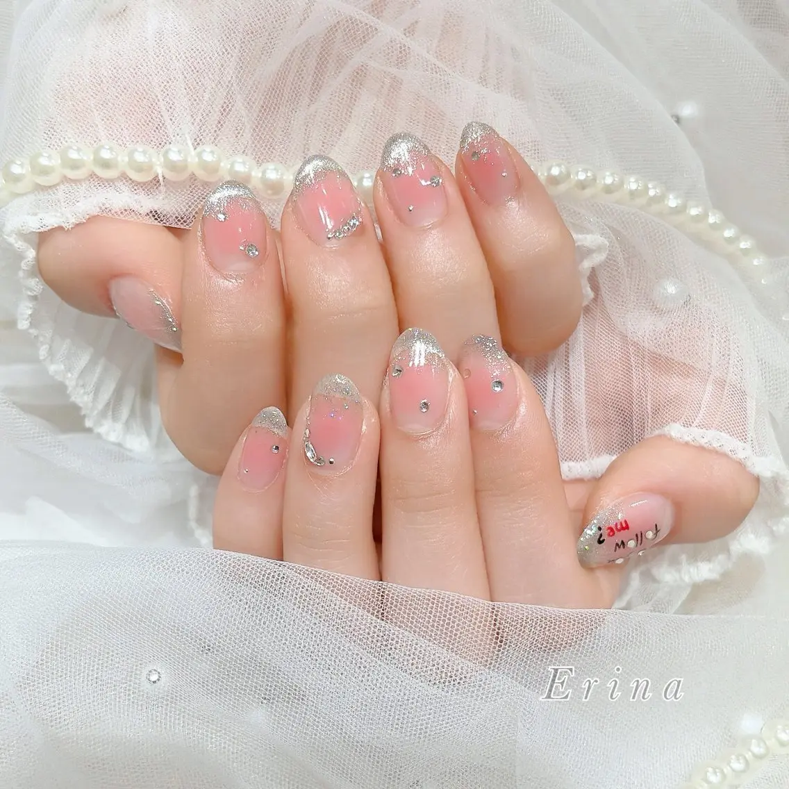 ネイル ハンドネイル Erina🐱 フィルイン💅パラのネイルデザイン
