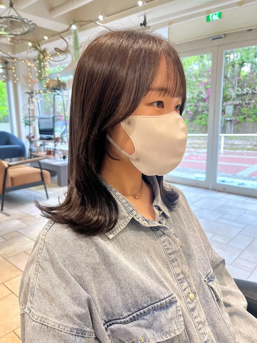 ミディアム 清水 悠希のヘアスタイル