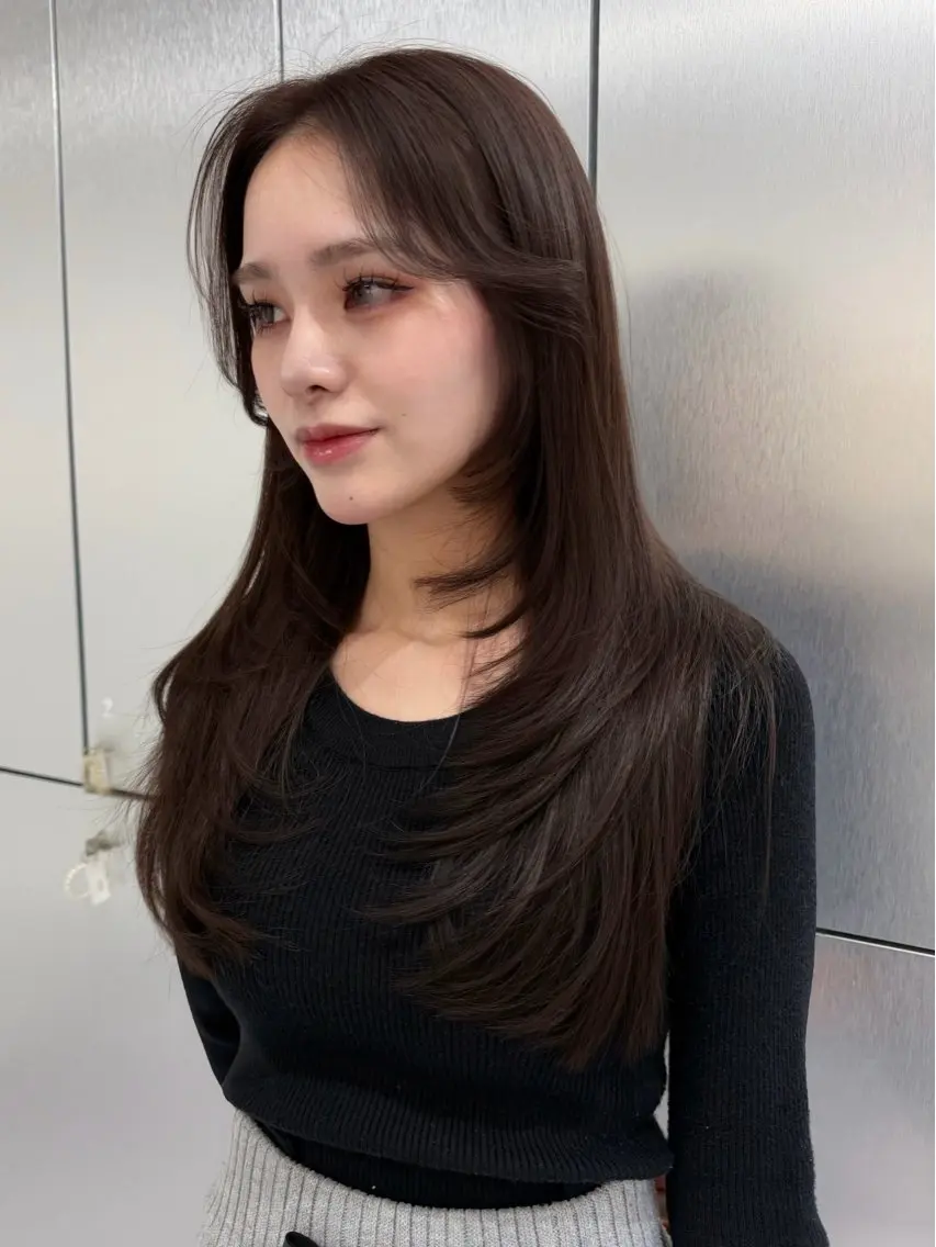 ロング カラー カット ヘアカラー トリートメント ヘアセット Rita/髪質改善/ ブリーチなしWカラーのヘアスタイル