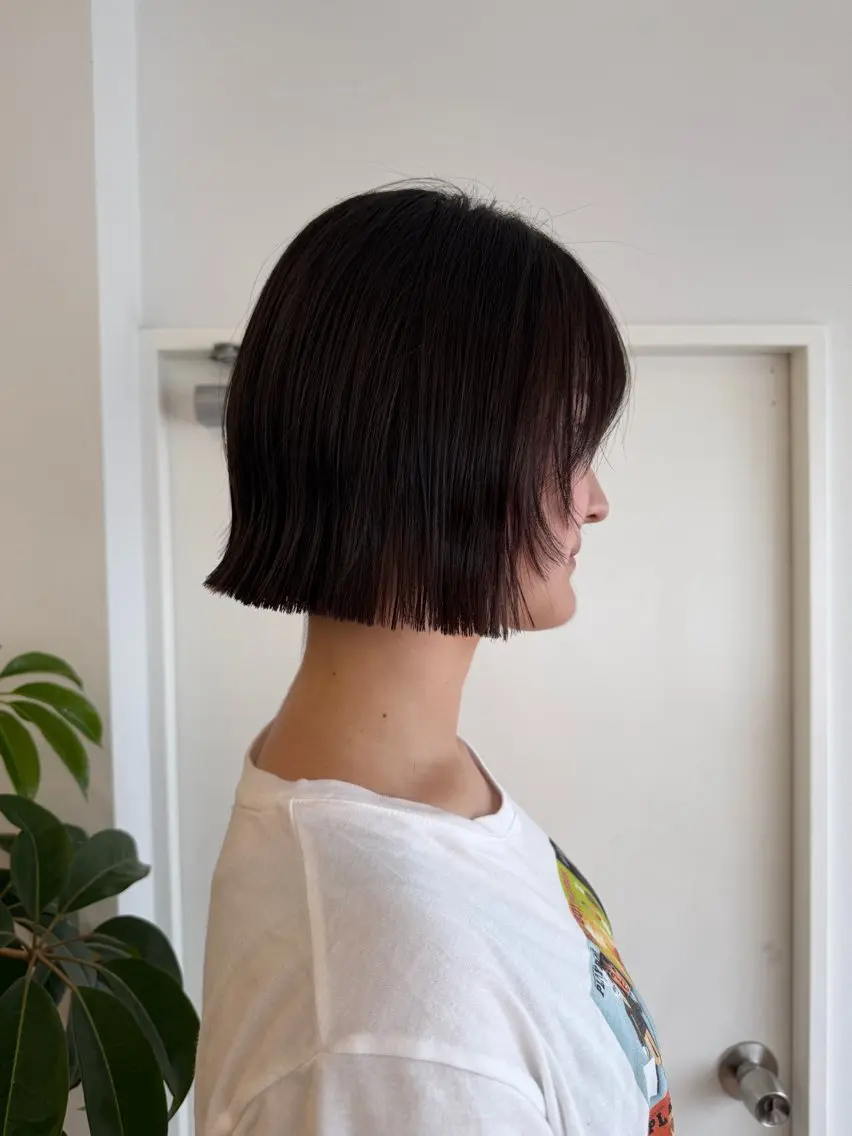 ショート 顔まわりレイヤー レイヤーカット カット 切りっぱなし/髪質 改善矯正/さやか🫧のヘアスタイル