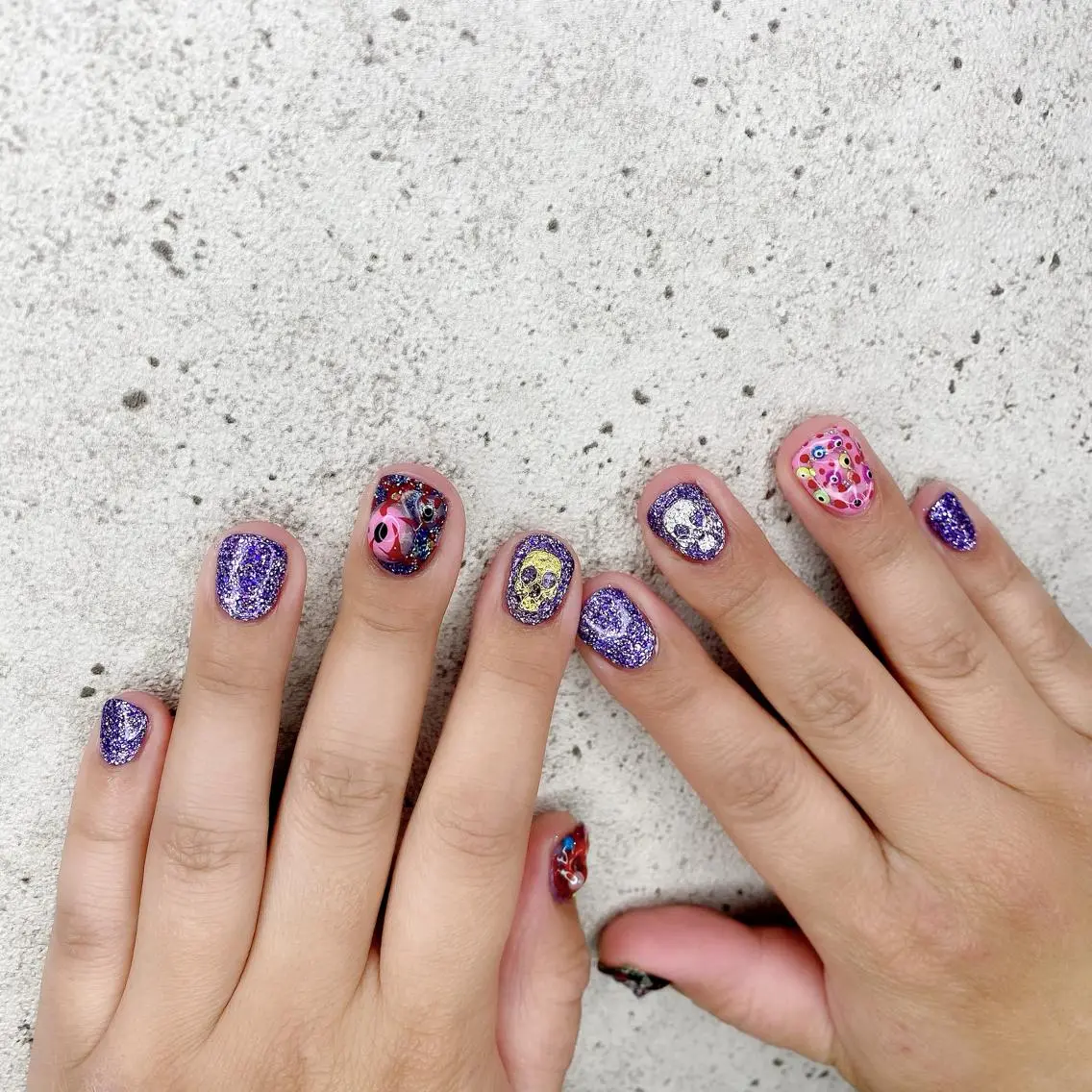 ショート カラー パーマ ヘアアレンジ メンズ キッズ ネイル マツエク・マツパ ハンドネイル Salon Ｋのネイルデザイン