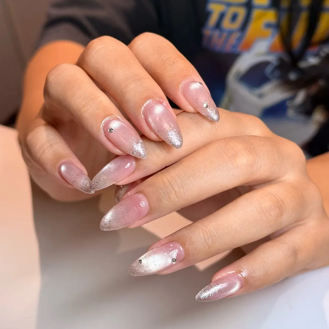 ネイル アートネイル チークネイル フレンチネイル グラデーション キラキラネイル ハンドネイル Risa_ Nailのネイルデザイン