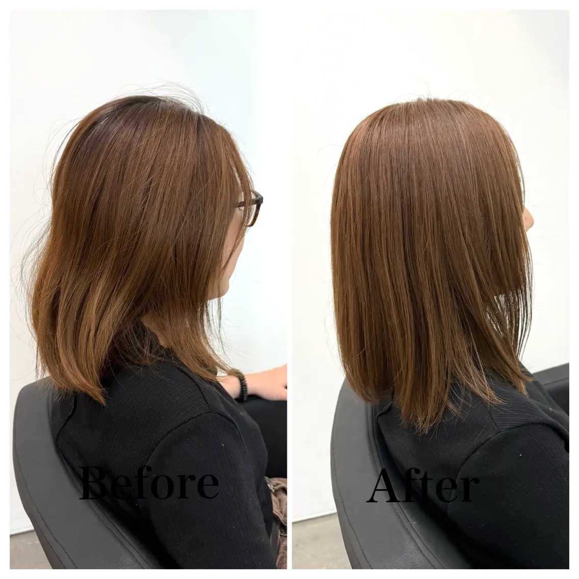 ミディアム カラー ミディアムパーマ ボブ 韓国風ヘア ウルフカット 古賀 雄大のヘアスタイル