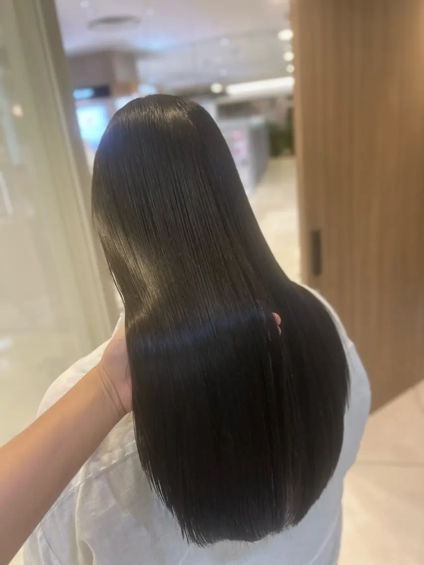ロング カット ヘアカラー トリートメント 縮毛矯正/髪質改善/ 艶髪ササキナツミのヘアスタイル