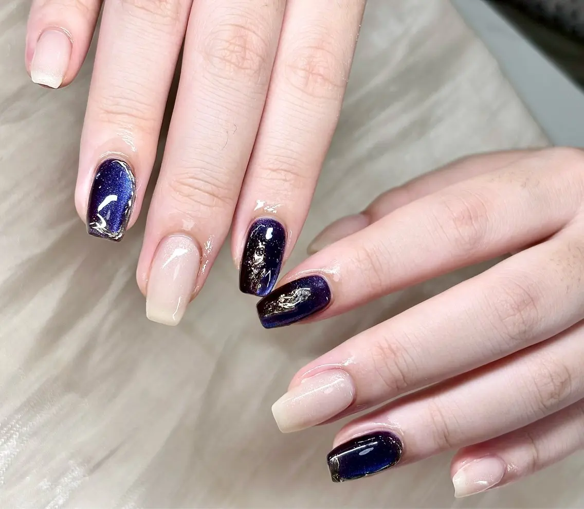 ネイル マグネットネイル ニュアンスネイル ETE LUNA NAILのネイルデザイン