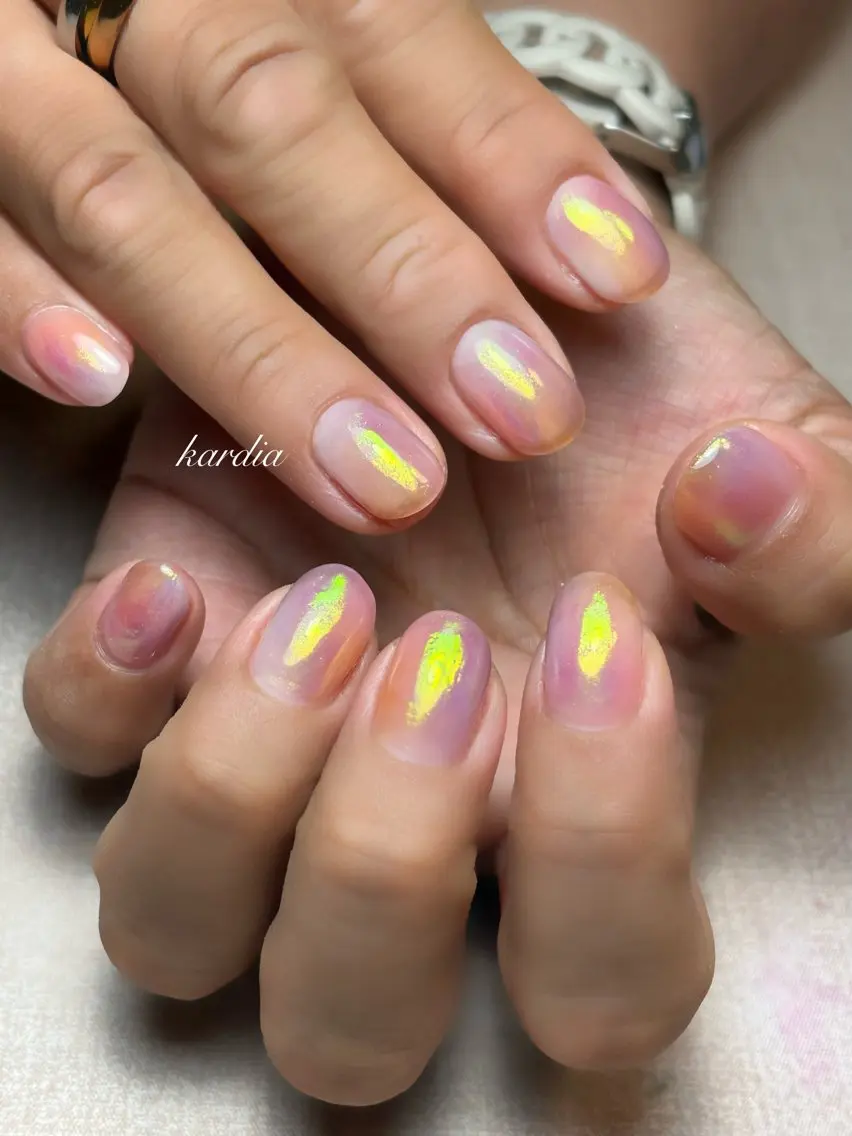ネイル ハンドネイル καρδιά -ｶﾙﾃﾞｨｱ-のネイルデザイン