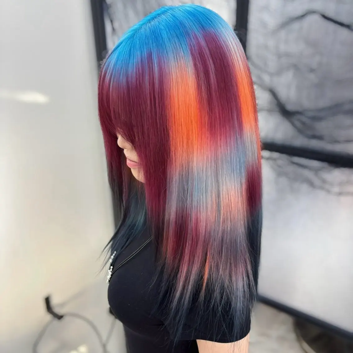ロング カラー ヘアカラー Ren. 🦋デザインカラーのヘアスタイル