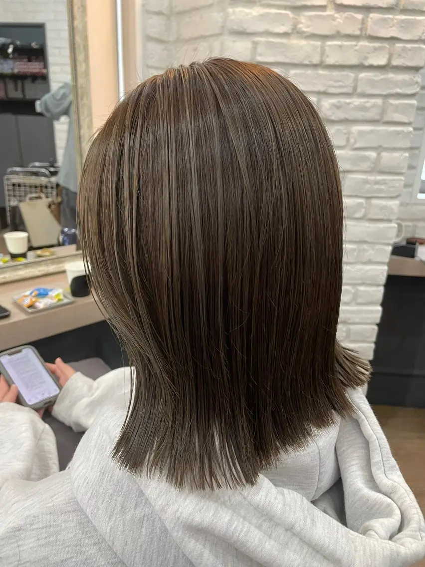 ミディアム カラー 透明感カラー ハイライトカラー ハイライト カット ヘアカラー トリートメント 【マンツーマン接客】 ✂︎🟡酒井司🟡のヘアスタイル