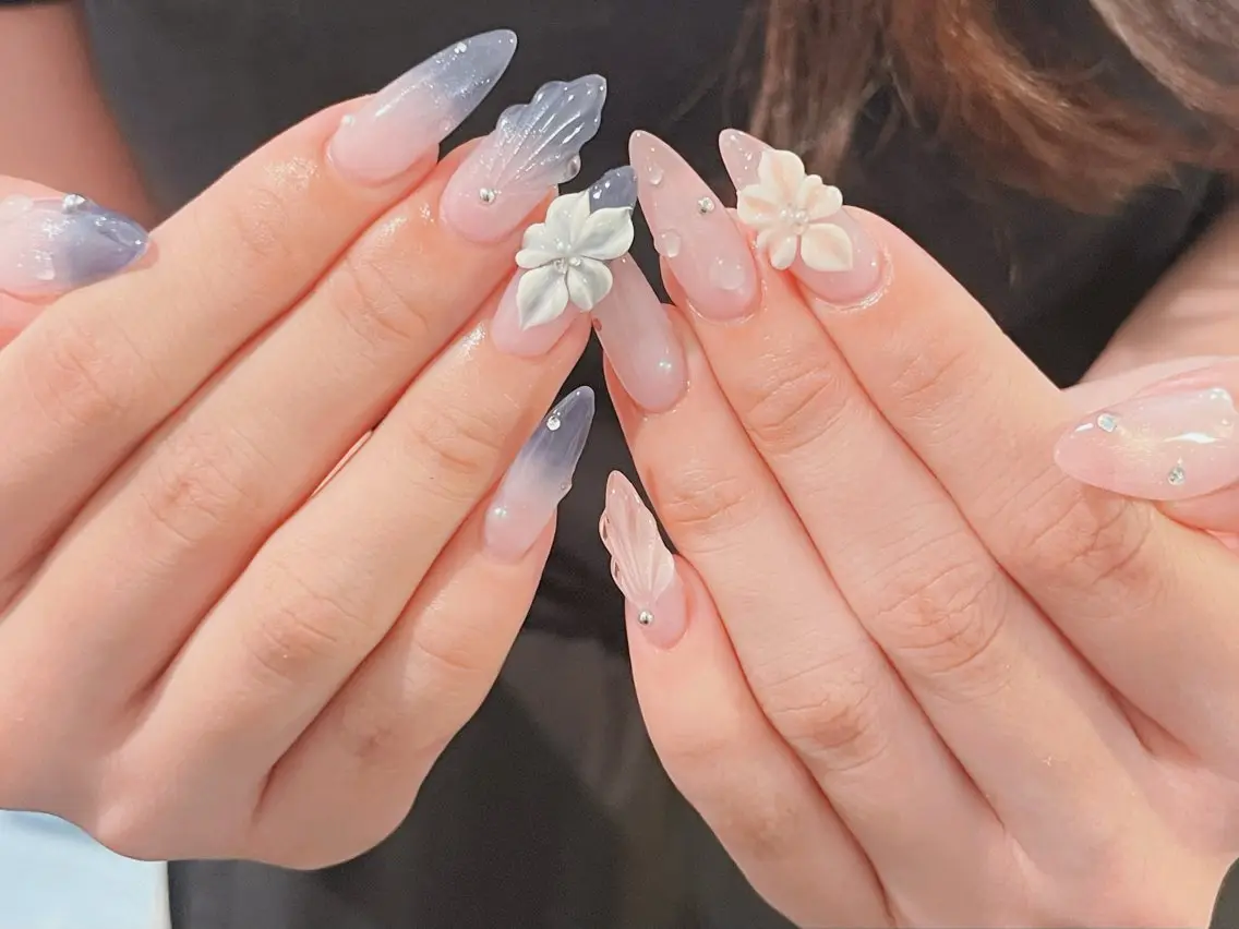 ネイル 長さ出し ジェルネイル 韓国ネイル マグネットネイル 持ち込み ハンドネイル Belle Nail Salonのネイルデザイン