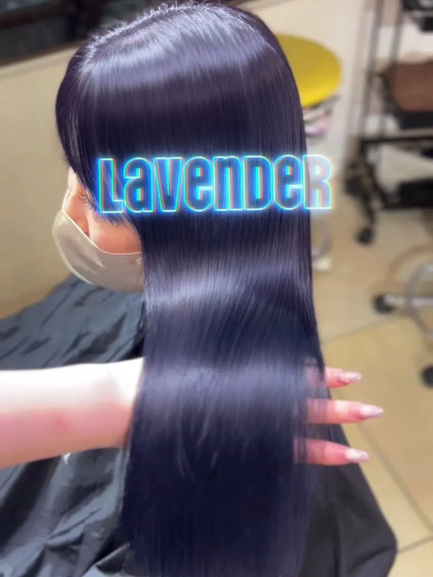 ロング カラー ラベンダーカラー 顔周りカット 学生 韓国風ヘア レイヤーカット カット ヘアカラー トリートメント 海外風レイヤー🎀 新宿MOMOKA🍑のヘアスタイル