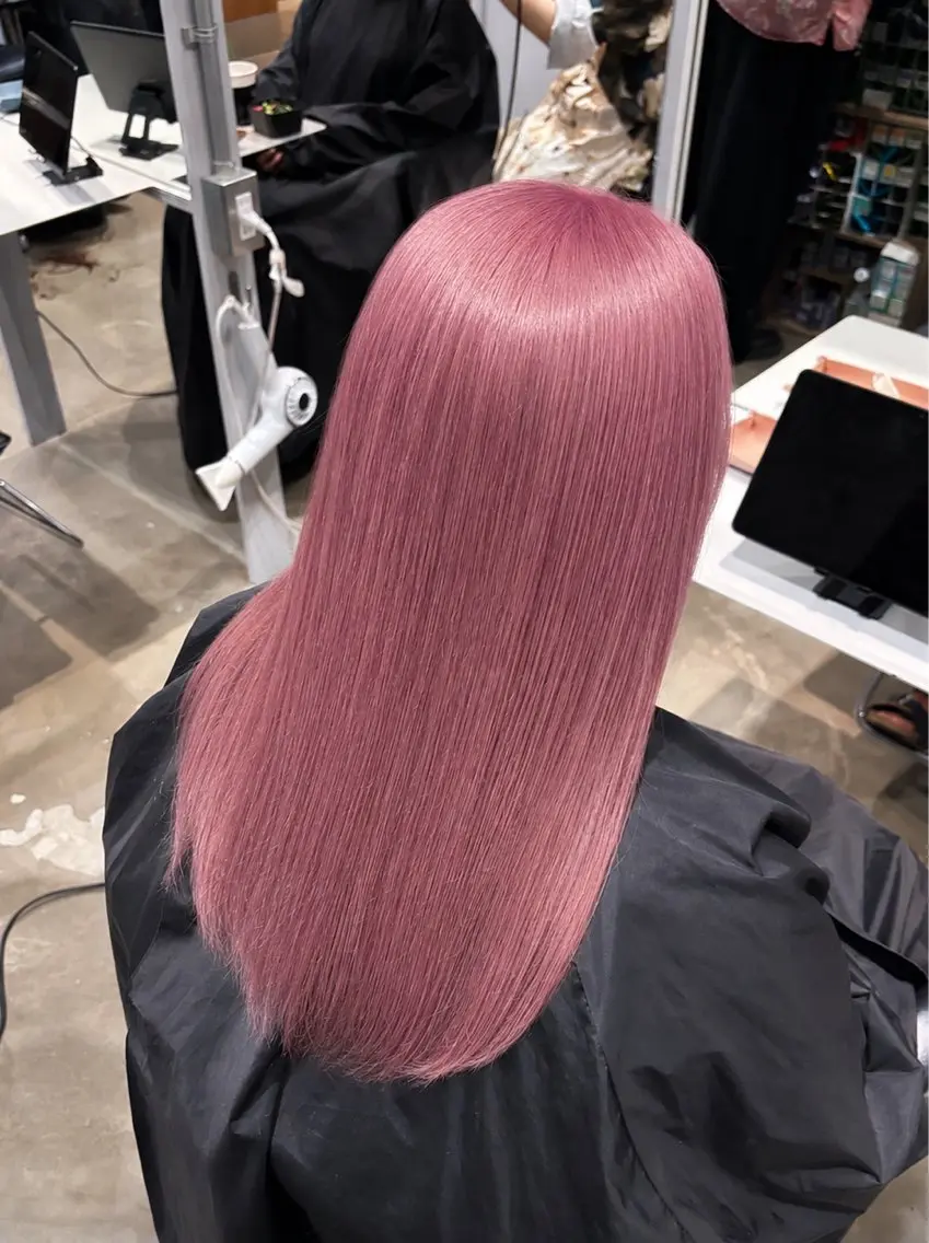 セミロング カラー バレイヤージュ ベージュカラー ブリーチ ケアブリーチ 透明感カラー ヘアカラー 【C'LD】 Mimoのヘアスタイル