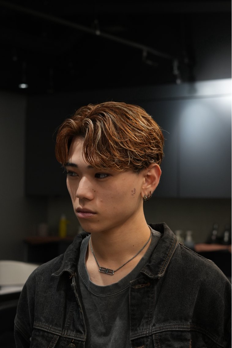 カラー パーマ メンズ カット ヘアカラー パーマ メンズパーマ特化⭕️ 春山凜乃介のヘアスタイル