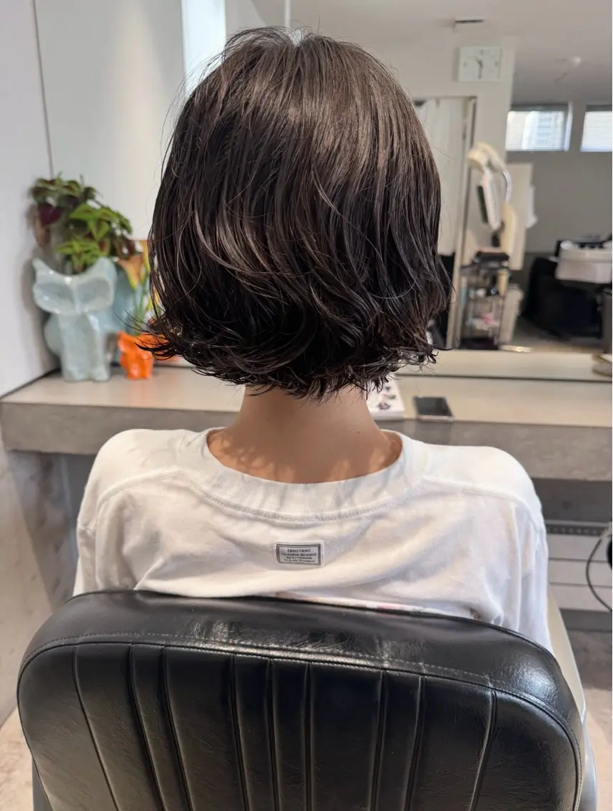 ショート パーマ ボブ リコ 🩵パーマのヘアスタイル