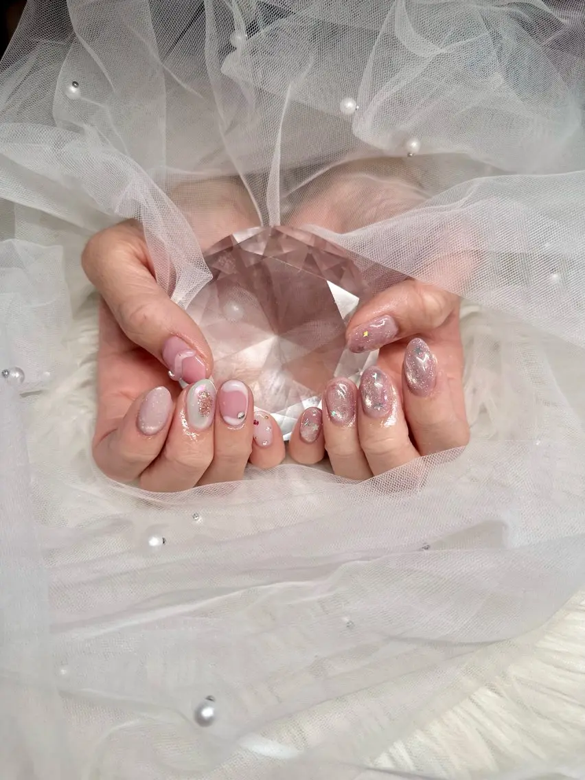 ネイル ニュアンスネイル ピンク ハンドネイル JillNails Niinaのネイルデザイン