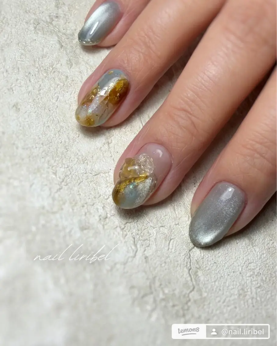 ネイル ストーンネイル Nail Liribelのネイルデザイン