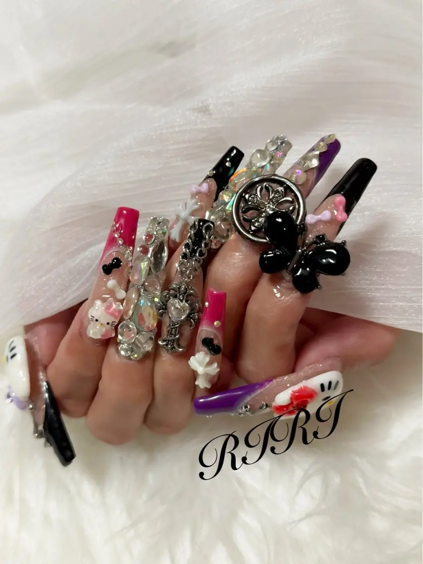 ネイル ジェルネイル ロングネイル スカルプネイル シンプルネイル 夏ネイル ハンドネイル riri オーナーのネイルデザイン