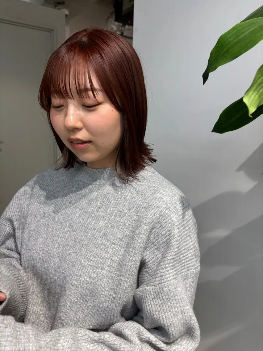 【ブリーチ無し透明感ケアカラー】カラーと6STEPバイカルテトリートメントの写真