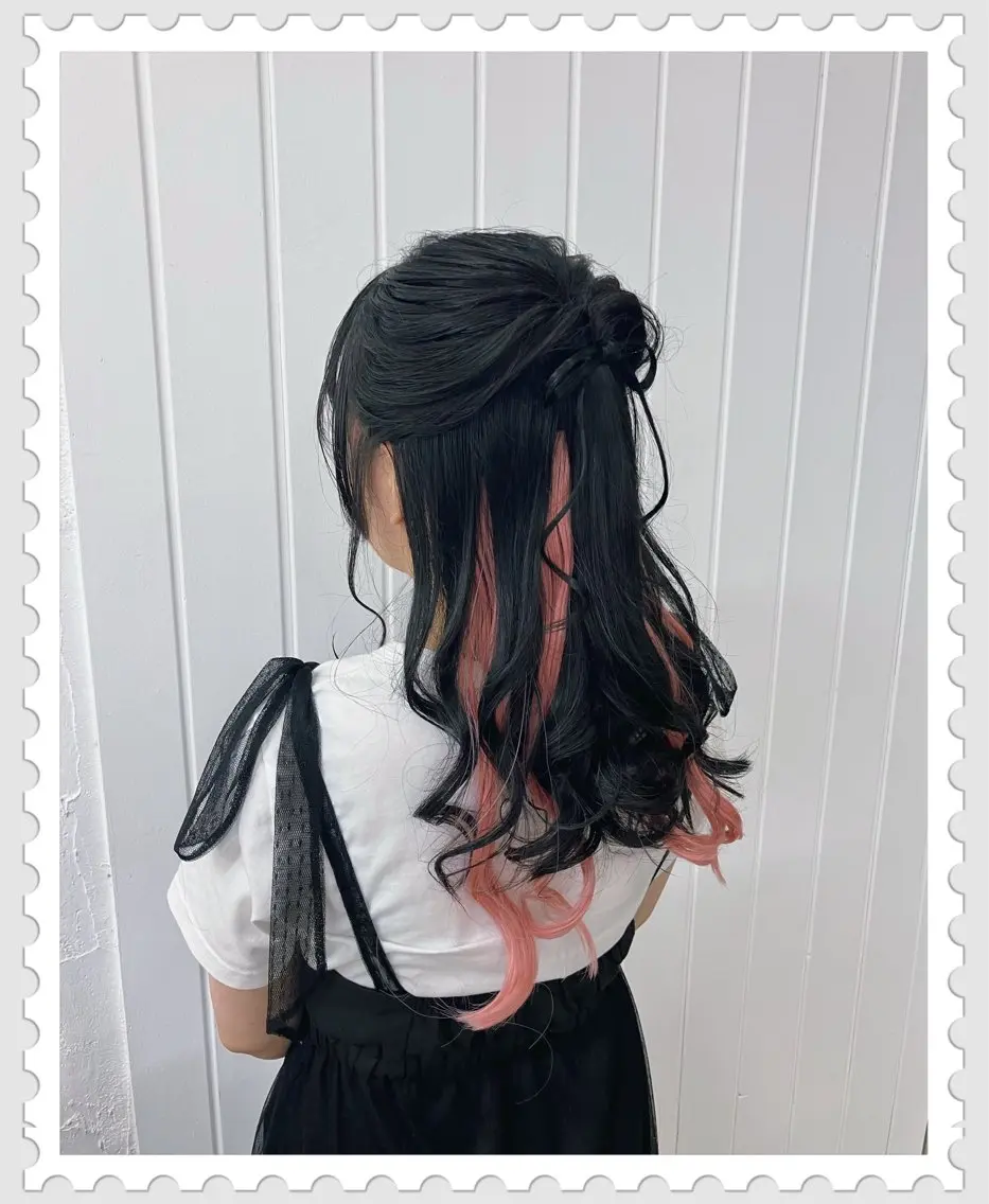 ヘアアレンジ ハーフアップ ヘアセット 熊谷 ひなたのヘアスタイル