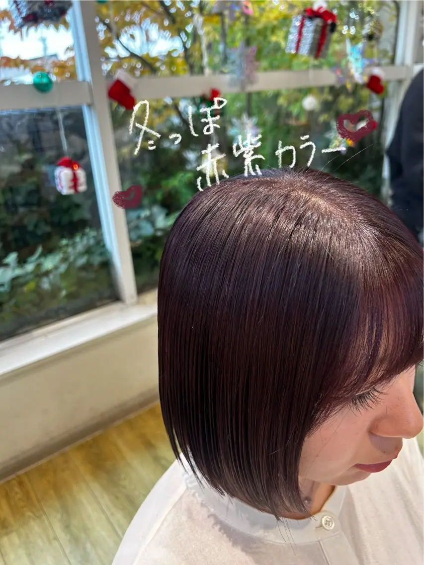 ミディアム 切りっぱなしボブ ボブ 鳴海 美海のヘアスタイル