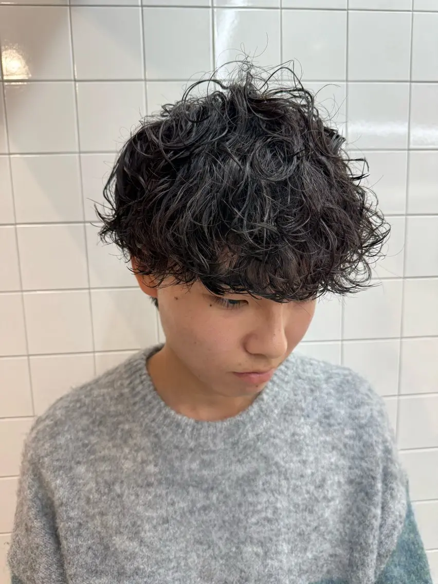 パーマ メンズ カット パーマ 大宮メンズ特化/パー マ職人/小川藍人のヘアスタイル