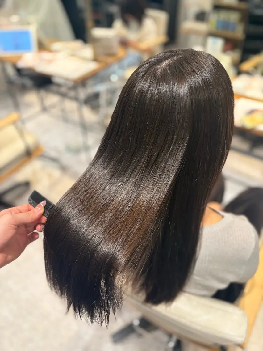 ロング カラー ブラウンカラー チョコレートブラウン ヘアカラー ブリーチ/マツエク 𝓡𝓲𝓷🫧のマツエク・マツパデザイン