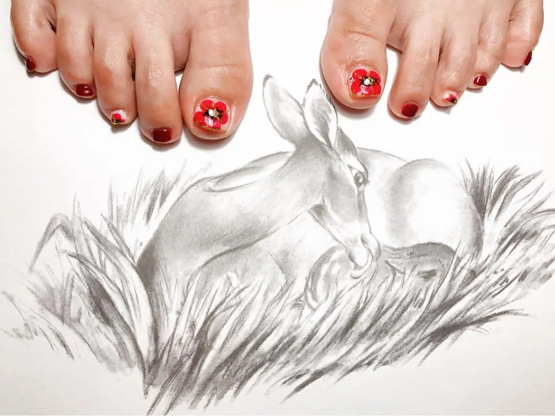 ネイル フラワーネイル フットネイル owlnail /持込みデザイン専門のネイルデザイン