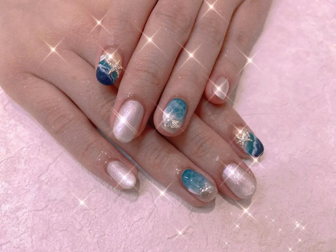 ネイル アートネイル フラッシュネイル フラワーネイル フットネイル フレンチネイル Moci Nail Salonのネイルデザイン