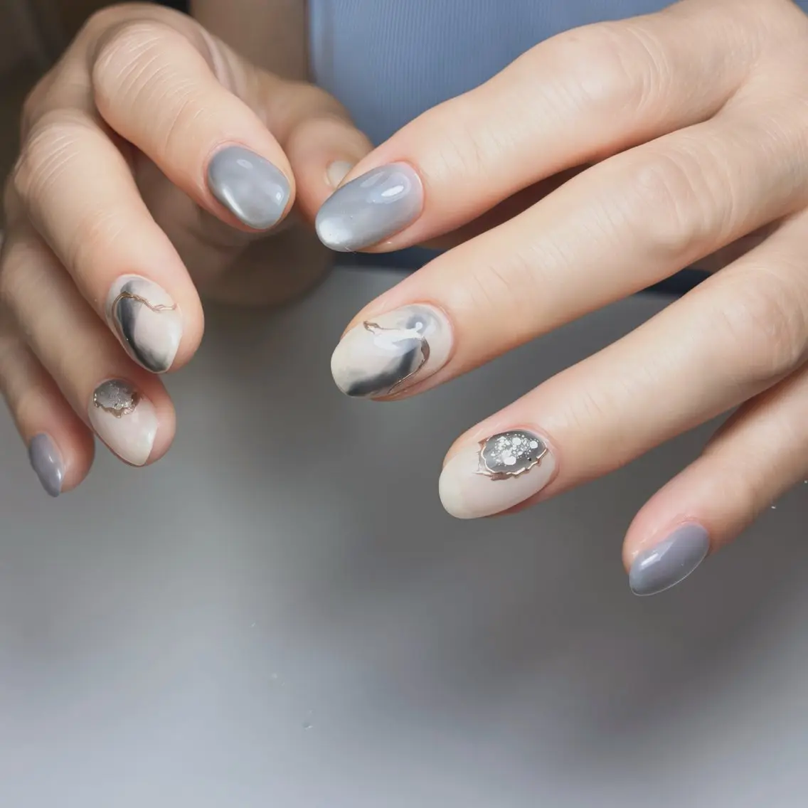 ネイル フットネイル 氷ネイル・うるうるネイル マグネットネイル メンズネイル ニュアンスネイル ハンドネイル nail salon anoneのネイルデザイン