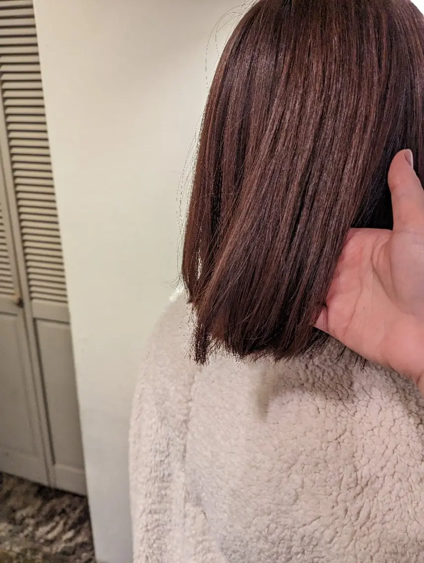 ミディアム ボブ カット ヘアカラー トリートメント newi 天王寺　 masakoのヘアスタイル