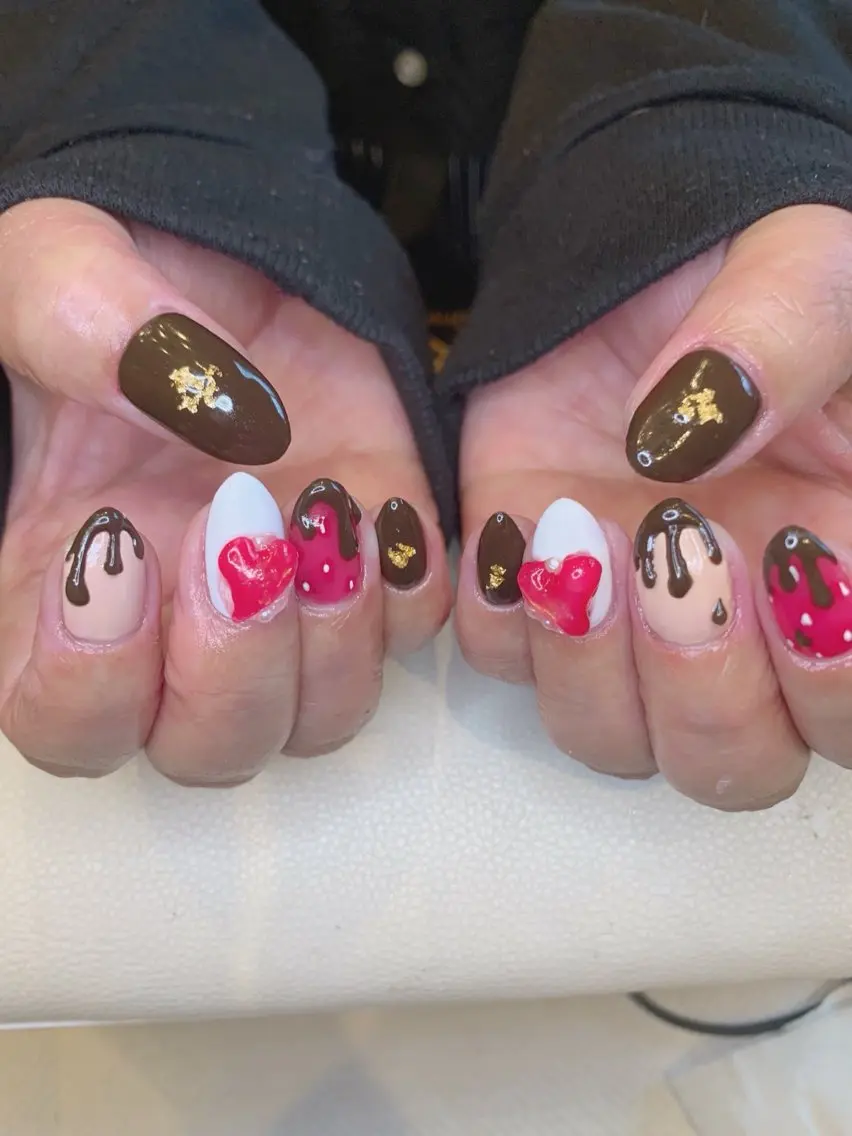 ネイル バレンタイン ハンドネイル NAIL__ KOKOのネイルデザイン