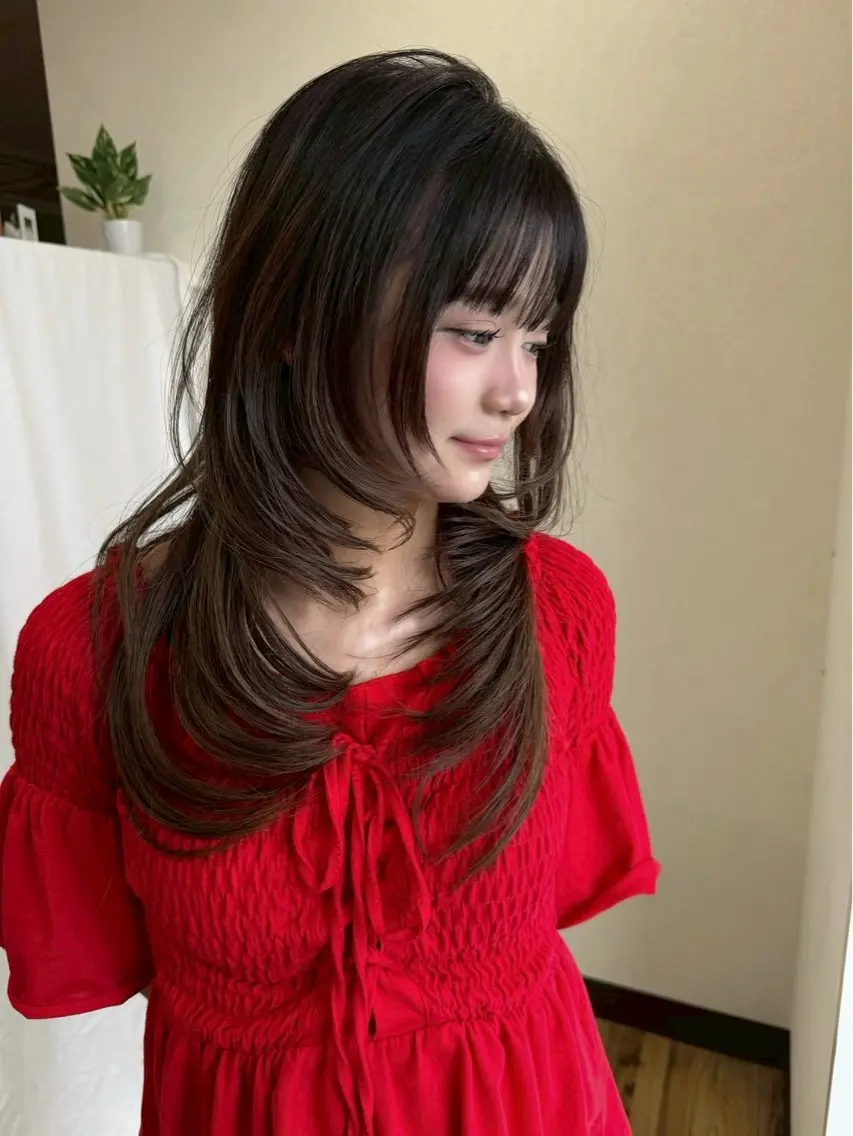 ロング カラー ココアグレージュ グレージュ ヘアカラー Début 【ユウカ】のヘアスタイル