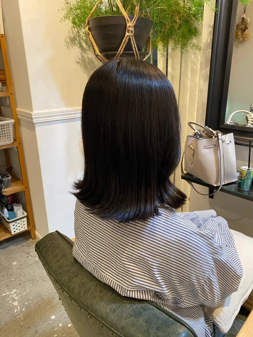 ミディアム ボブ 【髪質改善】カラー 韓国ヘア🎀RISAのヘアスタイル