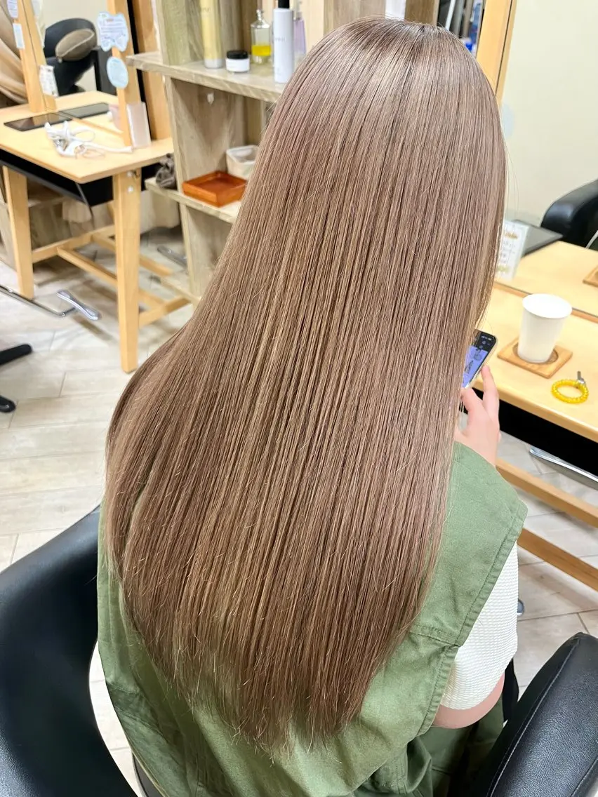 ロング カラー ブリーチ ケアブリーチ ハイトーンカラー 似合わせ/美髪カラー /カンナのヘアスタイル