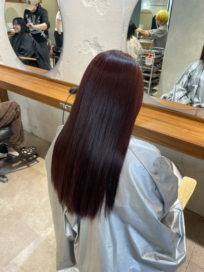 ロング ヘアカラー トリートメント EIGHT 濱田響のヘアスタイル