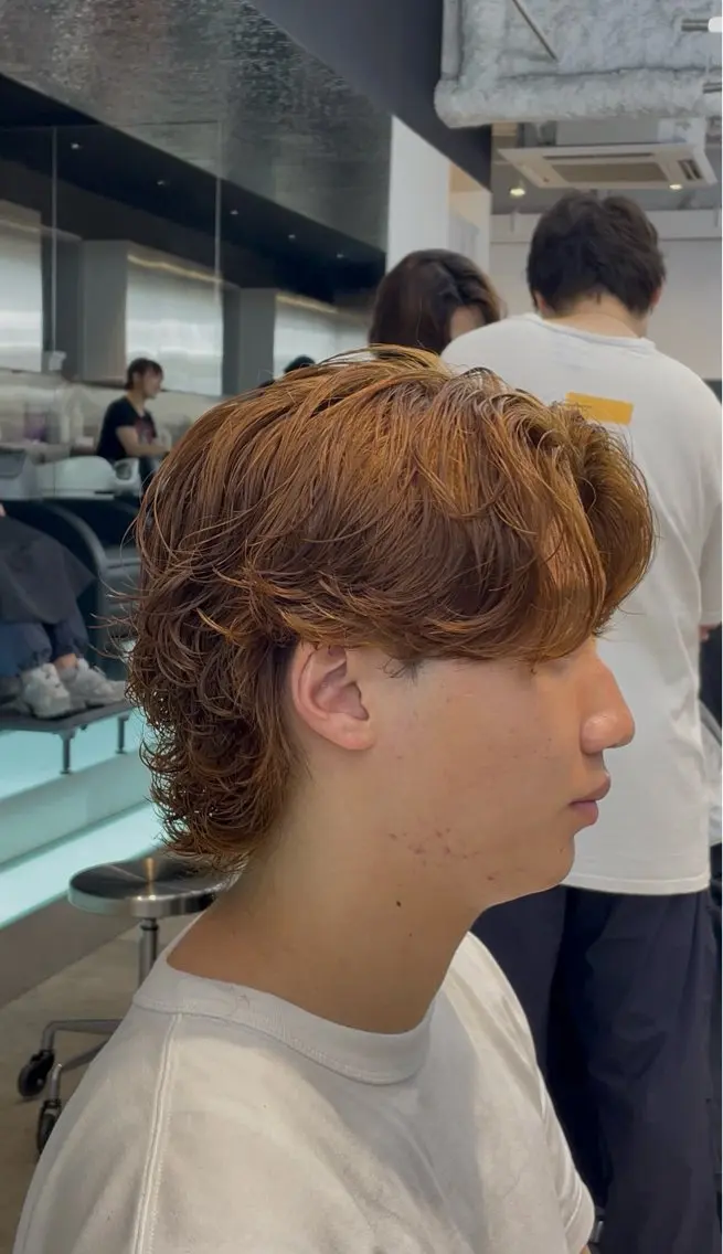 ミディアム パーマ メンズ カット パーマ 🌀パーマ特化🌀 たいき✨のヘアスタイル